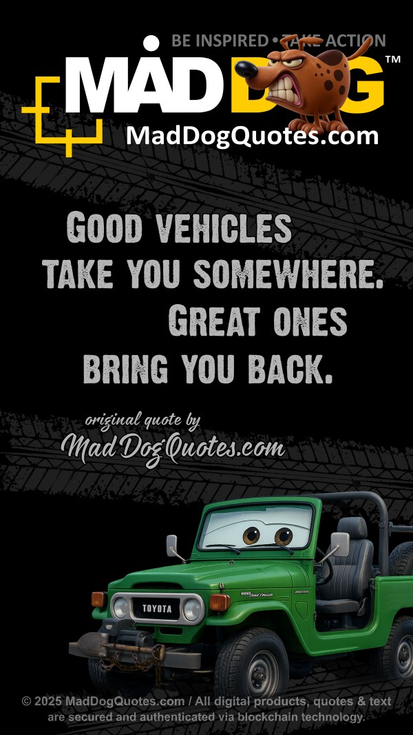 Off-road 4x4 quotes by Toyota Land Cruiser BJ40 on MadDogPlanet.com