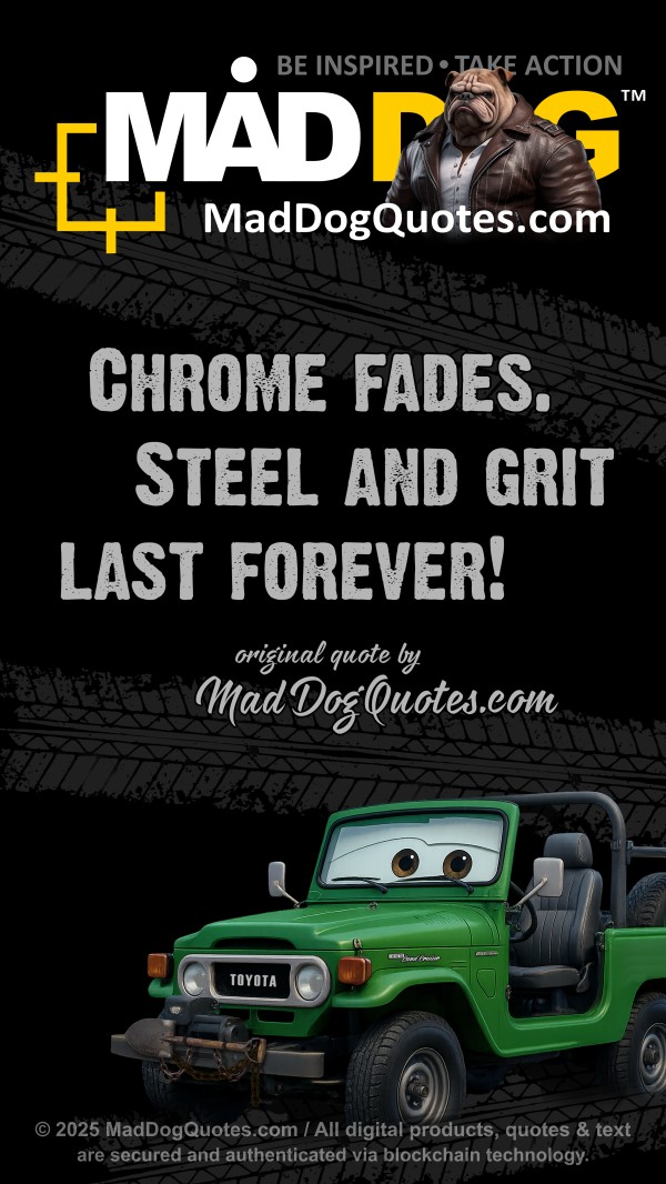 Off-road 4x4 quotes by Toyota Land Cruiser BJ40 on MadDogPlanet.com
